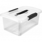 Ящик для хранения Keeplex Vision с защелками и ручкой 7л 35х23,5х14,8см прозрачный кристалл