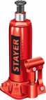 Домкрат гидравлический бутылочный "RED FORCE", 8т, 230-457 мм, STAYER 43160-8