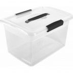 Ящик для хранения Keeplex Vision с защелками и ручкой 14л 37х27,4х22,2см прозрачный кристалл
