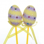 Изделие декоративное (вставка) "Яйцо пасхальное" (4*6), набор из 2-х шт, L12 W4 H33 см