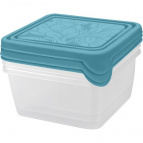 Набор контейнеров для продуктов HELSINKI Artichoke 3 шт. 0,45 л квадратные голубой океан