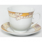 АВРОРА Мира, набор чайный (2) чашка 220мл + блюдце, декор золото, подарочная упаковка PVC