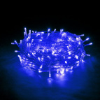 VEGAS  24V Электрогирлянда "Занавес" 96 синих LED ламп, в боксе, 6 нитей прозрачный провод, 1*2 м, с таймером, с блоком питания, удлиняемая /18