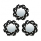 QWERTY Комплект декоративных зеркал "Тулон", серебро, 3шт, D12 см /16