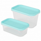 Набор контейнеров для заморозки (1л;1,7л) (голубой)