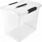 Ящик для хранения Keeplex Vision с защелками и ручкой 20л 37х27,4х31,3см прозрачный кристалл