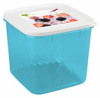 Контейнер для замораживания и хранения продуктов с декором "Кристалл" 1,8л (светло-голубой)
