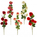 Цветок искусственный "Роза", L25 W25 H115 см, 5в.