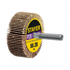 STAYER  d 50x20 мм, P120, круг шлифовальный лепестковый, на шпильке, 36607-120