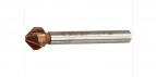 Зенкер ЗУБР "ЭКСПЕРТ" конусный с 3-я реж. кром ст.P6M5 с Co покрыт.d 12,4х56 мм, цилиндр хвост.d 8мм, для раззенков.М6