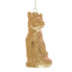 Новогоднее украшение "Собака" (золото), L6 W5 H12 см