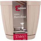 Горшок для цветов InGreen BARCELONA 1,8л, D155мм молочный шоколад