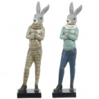 Фигурка декоративная "Кролик", L10,5 W7,5 H37,5 см, 2в.