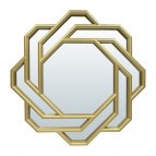 QWERTY Зеркало декоративное "Болонья", золото, 61см, D зеркала 30 см /6