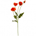 Цветок искусственный "мак красный" высота=60 см. (мал.уп=36шт/кор=504шт)