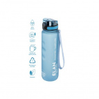 Бутылка для воды 1000 мл 7,8*7,8*28,5 см "Style Matte" с углублениями д/пальцев голубая пастель