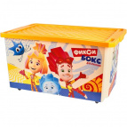 Детский ящик для хранения игрушек "ФИКСИКИ", 57 л, желтый