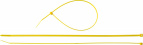 Хомуты нейлоновые желтые, 3.6 x 300 мм, 100 шт, ЗУБР