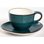 ХОРЕКА ОКЕАН, набор чайный (2) чашка 250мл + блюдце 160х150мм, индивидуальная коричневая упаковка