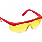 Защитные жёлтые очки ЗУБР СПЕКТР 5 монолинза с дополнительной боковой защитой, открытого типа, 110329