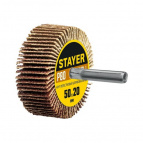 STAYER  d 50x20 мм, P80, круг шлифовальный лепестковый, на шпильке, 36607-080
