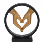 Фигурка декоративная "Сердце из рук", L19 W6 H21 см