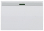 Выключатель СВЕТОЗАР "ЭФФЕКТ" одноклавишный, с эффектом свечения, без вставки и рамки, цвет белый, 10A/~250B