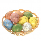 Изделие декоративное "Яйцо пасхальное", набор из 9-ти шт в корзинке, L15 W15 H5 см