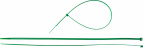 Хомуты нейлоновые зеленые, 4.8 x 400 мм, 100 шт, ЗУБР