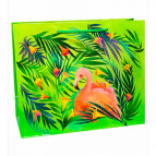 Пакет подарочный с глянц. лам. (горизонтальный) 33х45,7х10,2см(XL) Красивый фламинго, 157 г ПКП-1848
