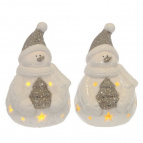 Фигурка декоративная "Снеговик с подсветкой", L7,3 W7,3 H10,7 см (2хLR44, не прилаг.)