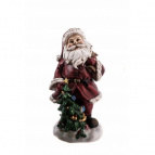 Фигурка декоративная Дед Мороз с подсветкой, 14x14x30.5 см
