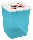Контейнер для замораживания и хранения продуктов с декором "Кристалл" 2,3л (светло-голубой)