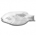 Тарелка "Marine"  рыба (250мм*360мм) (без упаковки)