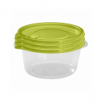 Комплект контейнеров с клапаном "фрэш" 0,75л (3 шт) (зеленый)