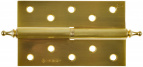 Петля дверная разъемная ЗУБР "ЭКСПЕРТ", 1 подшипник, цвет мат. латунь (SB), левая, с крепежом, 125х75х2,5мм,2шт