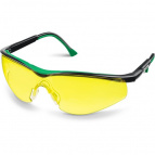 KRAFTOOL BASIC жёлтые, стекло-моноблок с покрытием устойчивым к истиранию и запотеванию, открытого типа, защитные очки (110318)