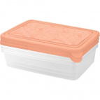 Набор контейнеров для продуктов HELSINKI Artichoke 3 шт. 0,9 л прямоугольные персиковая карамель