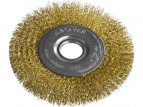Щетка STAYER "PROFESSIONAL" дисковая  для УШМ, витая стальная латунированная проволока 0,3мм, 125мм/22мм
