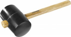 Киянка STAYER "STANDARD" резиновая черная с деревянной ручкой, 1130г