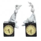 Изделие декоративное "Кролик с часами" (1xААА, не прилаг.), L10 W7,5 H22,5 см, 2в.