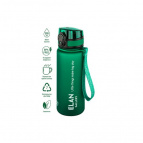 Бутылка для воды "Style Matte" темно-зеленая 6,5*6,5*23 см 500 мл, высота до крышки 19 см, с ситом, с защитным клапаном от протечек, кнопкой для откры