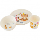 Набор детской посуды Lalababy Play with Me Tiger (тарелка, миска, стакан)