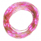 Электрогирлянда (200  фиолетовых   светодиодов, 8 режимов свечения,серебристый шнур, 6 W), L 20м , I