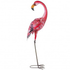 Фигура декоративная "Фламинго", (подсветка, солнечная батарея), L28 W13 H91 см