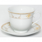 АВРОРА Сирма, набор чайный (2) чашка 220мл + блюдце, декор золото, подарочная упаковка PVC