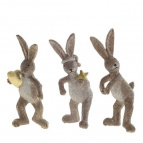 Изделие декоративное  "Кролик с кашпо", L7 W7 H13,5 см, 3в.