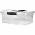 Ящик для хранения Keeplex Vision с защелками и ручкой 11л 35х23,5х22,2см прозрачный кристалл