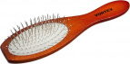 Расческа деревянная, массажная, 22см, "овал", с металлическими зубчиками "VORTEX"