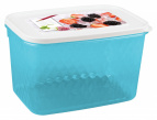 Контейнер для замораживания и хранения продуктов с декором "Кристалл" 1,7л (светло-голубой)